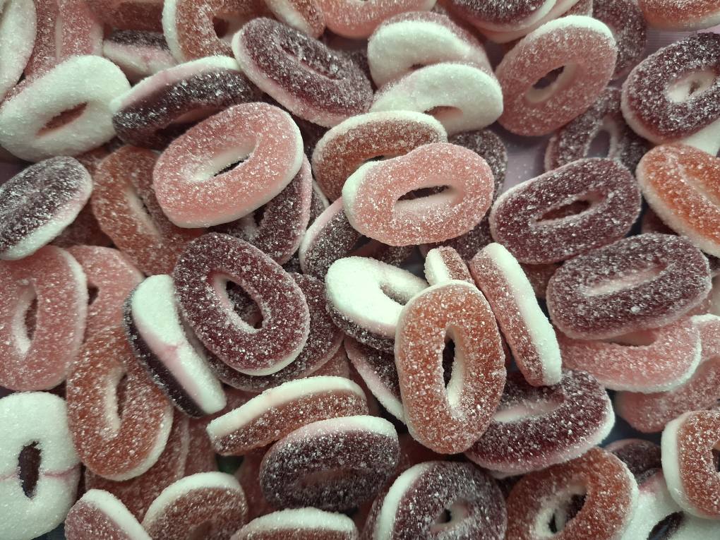 Anneaux Mini Rings Fruits rouges - 100g